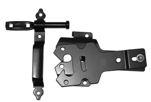Wood Contemporary Walk Gate Hardware Set